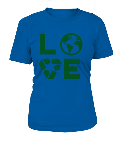 Love Earth Day 90s Vintage Recycling Kids or Teach Women's T-Shirt
