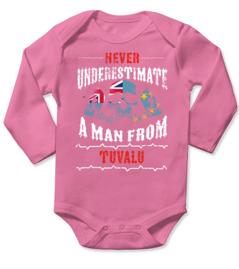 never underestimate man TUVALU Long Sleeve Baby One-Piece