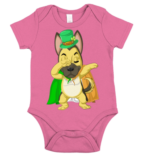 Dabbing german shepherd Short Sleeve Baby One-Piece