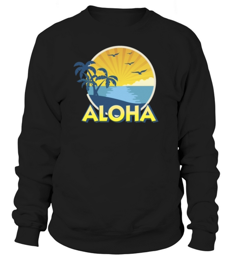 Vintage Aloha Island Surfing 70s Retro Women's Sweatshirt