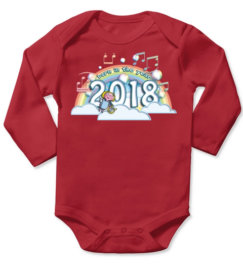 Born in the year 2018 cc Long Sleeve Baby One-Piece