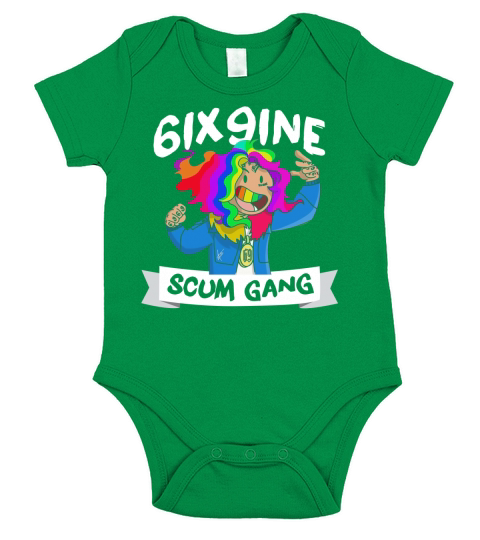 6Ix9ine Scum Gang Short Sleeve Baby One-Piece