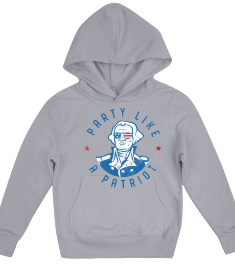 Happy Fourth Of July Party Like A Patriot George W Kids Hoodie