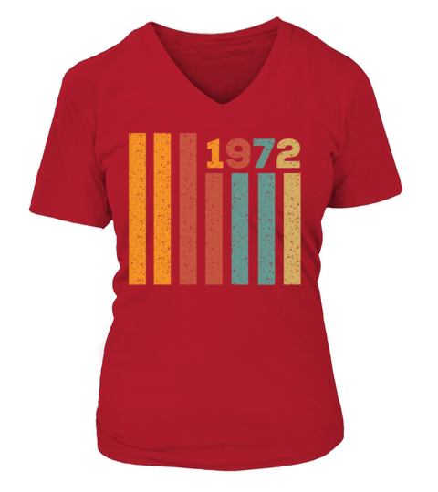 Vintage 1972 birthday men women Women's V-Neck T-shirt