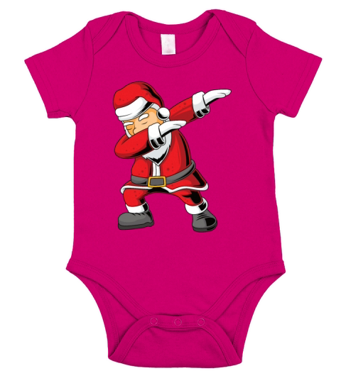 Dabbing Santa Claus Short Sleeve Baby One-Piece