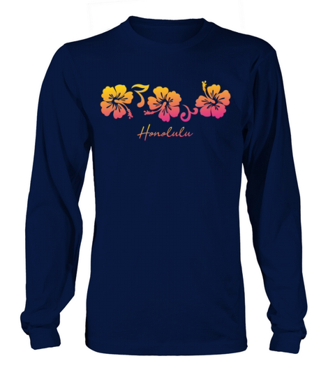 Hawaiian Tropical colorful vacation souvenir Men's Long Sleeve