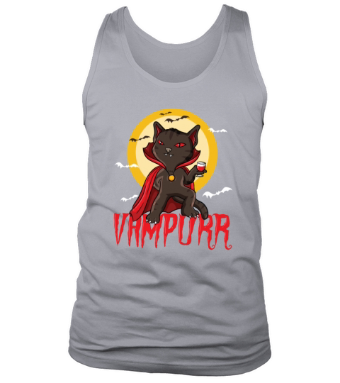 Funny Vampire Cat Vampurr Halloween Costume Men's Tank Top