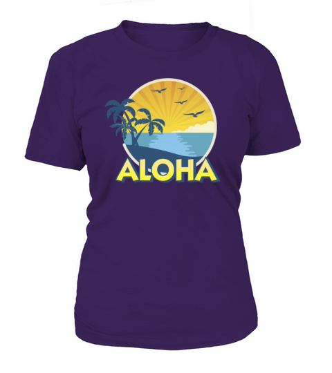 Vintage Aloha Island Surfing 70s Retro Women's T-Shirt