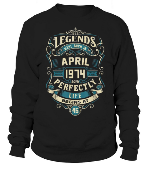 Retro Vintage April 1974 birthday Men's Sweatshirt