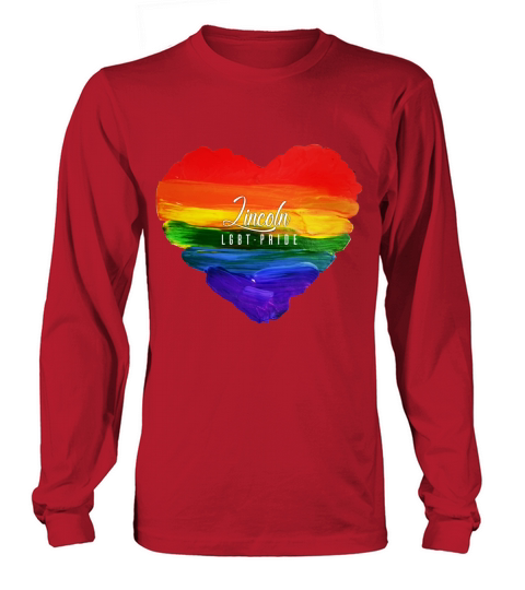 Lincoln LGBT Pride Watercolor Long sleeved Unisex