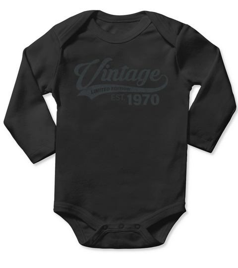 Cool Vintage 1970 51st Birthday Gift for Men Women Long Sleeve Baby One-Piece