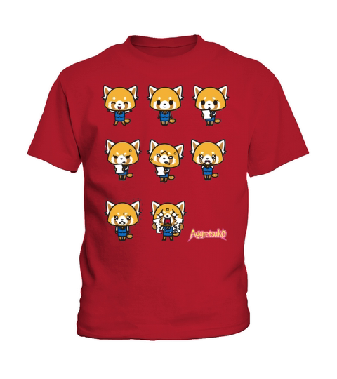 Aggretsuko Current Mood Frontside Kids T-Shirt