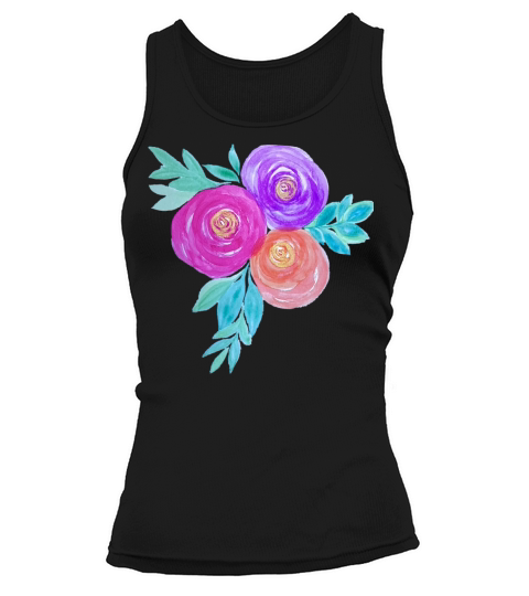 Vibrant Watercolor Floral Women's Tank Top