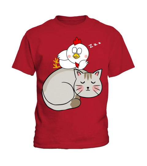Tuxedo Cat Riding a Chicken Kids T-Shirt