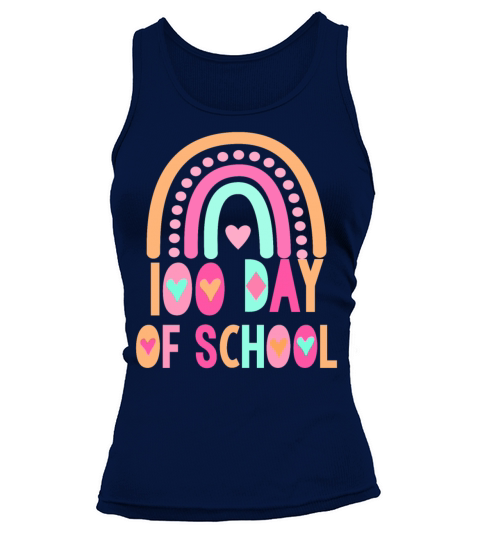 100 Days Of School rainbow Women's Tank Top