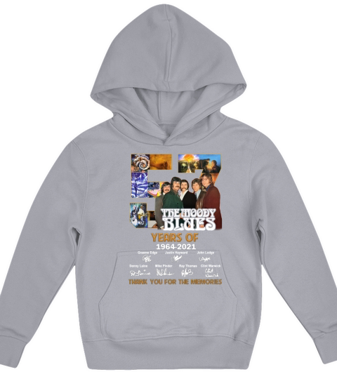 The Moody Blues 57 years of 1964 2021 signatures thank you for the memories Kids Hoodie