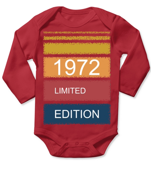 Retro-Vintage limited edition 1972 Long Sleeve Baby One-Piece