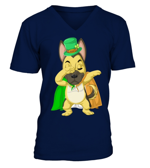 Dabbing german shepherd Men's V-Neck T-shirt