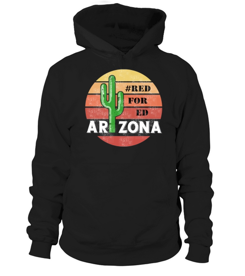 Vintage Red For Ed Arizona Cactus Women Men Kids Hoodie Unisex
