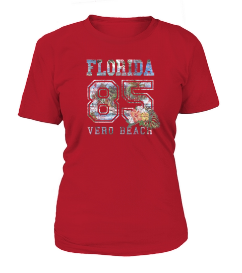 Old School Vero Beach Vacation Souvenir Family Women's T-Shirt