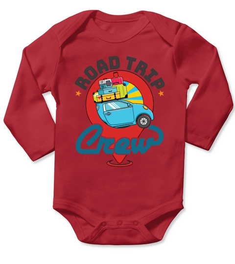 Road Trip Crew Family Vacation Long Sleeve Baby One-Piece