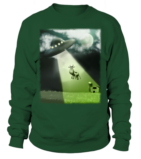 Comical UFO Cow Abduction Women's Sweatshirt