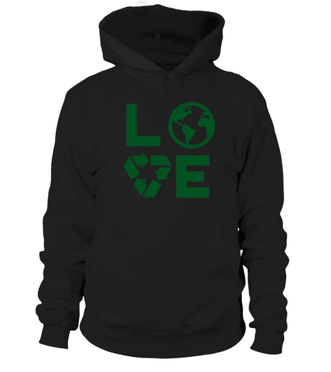 Love Earth Day 90s Vintage Recycling Kids or Teach Men's Hoodie