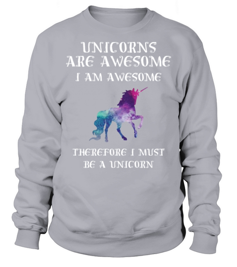unicorn are awesome i am Men's Sweatshirt