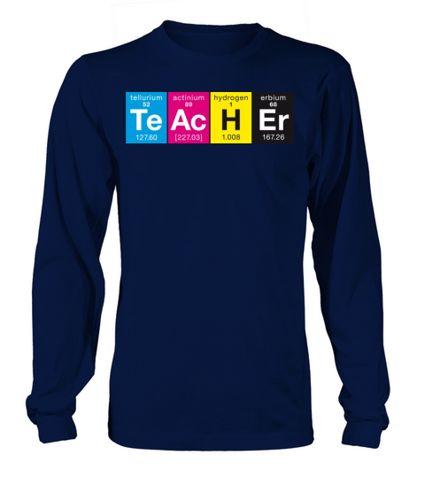 Elementary TeAcHEr CMYK colors style Women's Long Sleeve