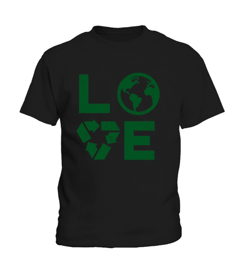 Love Earth Day 90s Vintage Recycling Kids or Teach Kids T-Shirt