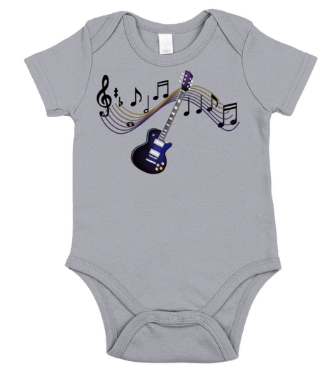 Electric Guitar Short Sleeve Baby One-Piece