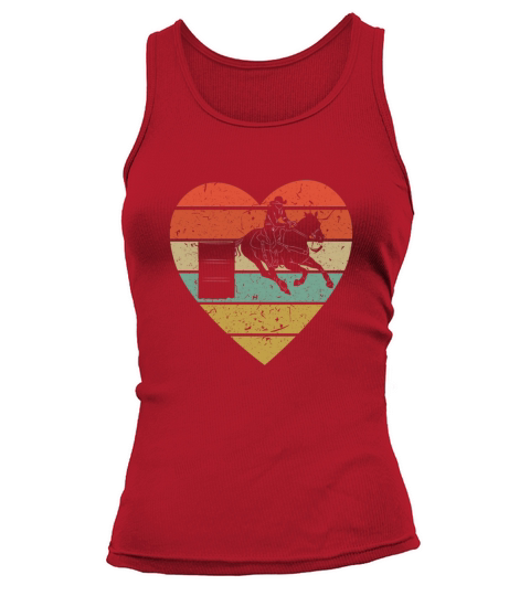 Barrel Racing Vintage Design  Retro Horse Rider Heart Sport Tank top Woman