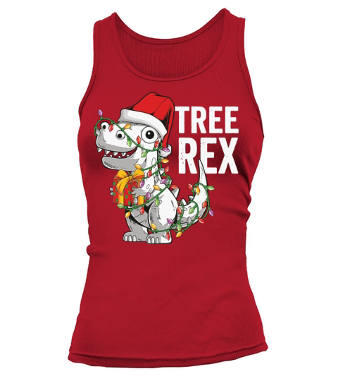 Tree Rex Dinosaur Pajamas Toddler Xmas Women's Tank Top