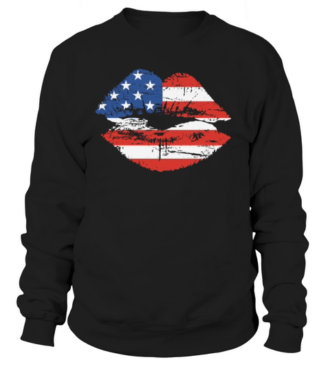 US Flag Lips Women's Sweatshirt