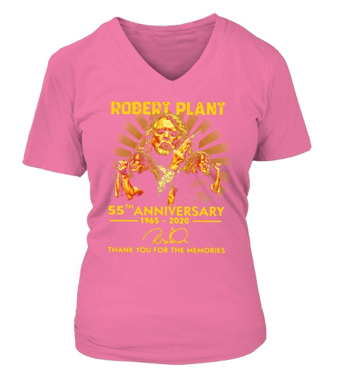 Robert Plant 55th anniversary 1965 2020 thank you for the memories V-neck T-Shirt Woman