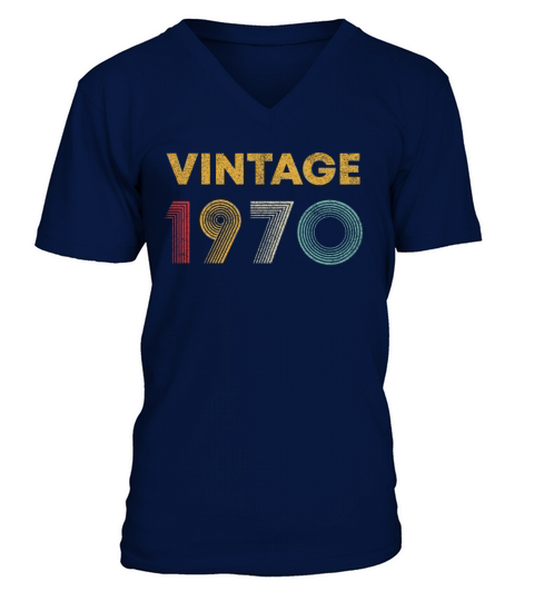 Vintage 1970 50th Birthday Men's V-Neck T-shirt