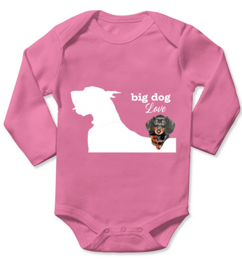 Big Dog Love Gift Puppy Saying Long Sleeve Baby One-Piece