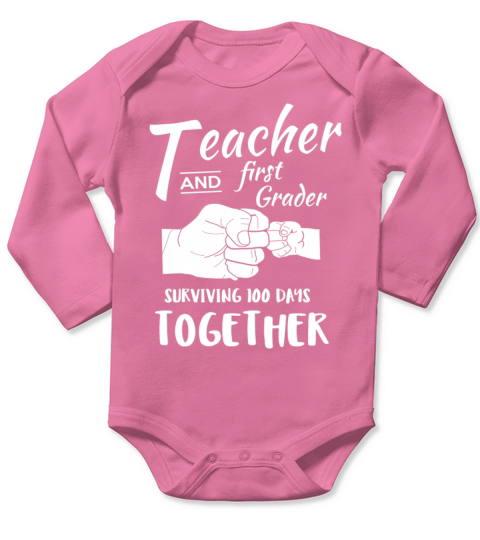 Surviving 100 Days Of School Long Sleeve Baby One-Piece