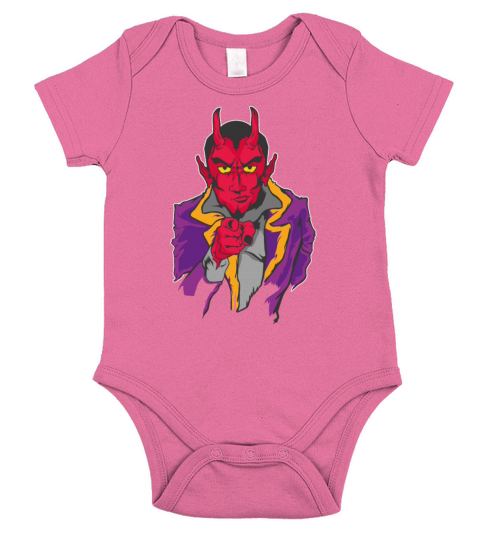 Halloween Devil Horns Lucifer Short Sleeve Baby One-Piece