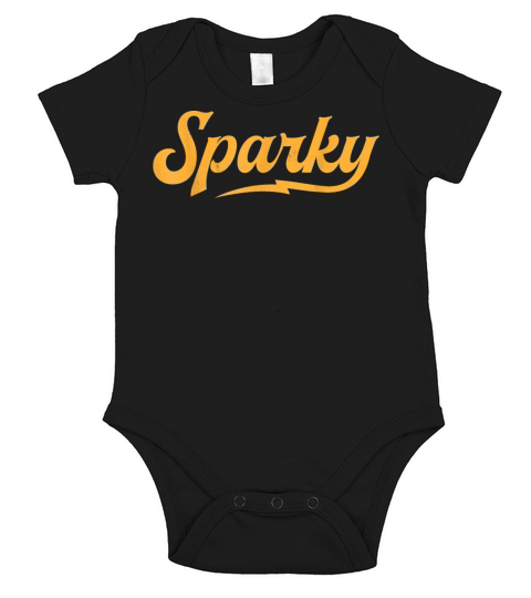 Sparky Electrician Funny Lineman Dad Retro Vintag Short Sleeve Baby One-Piece