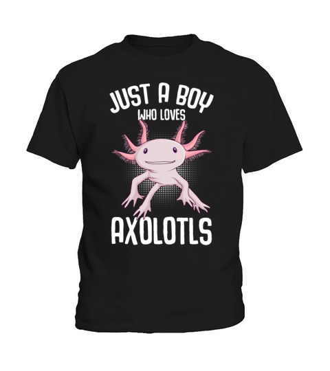 Axolotl boy slogan gift Kids T-Shirt