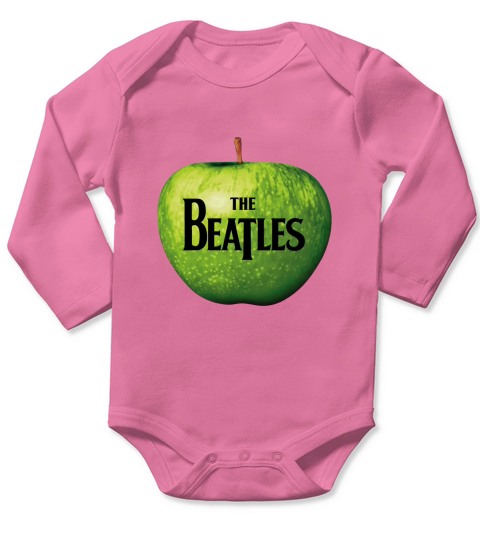 The Beatles Apple Long Sleeve Baby One-Piece