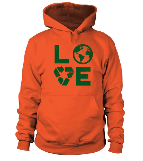 Love Earth Day 90s Vintage Recycling Kids or Teach Women's Hoodie