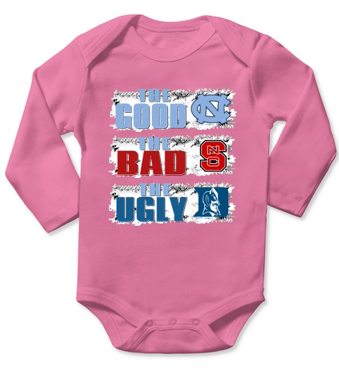 North Carolina Tar Heels Shirt Long Sleeve Baby One-Piece