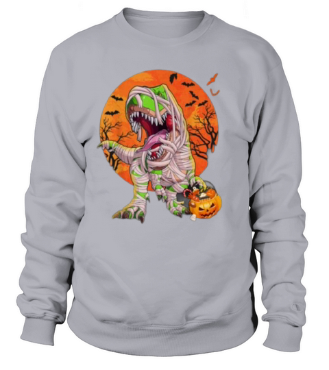 Halloween Dinosaur T-Rex Mummy Pumpkin Candy Women's Sweatshirt