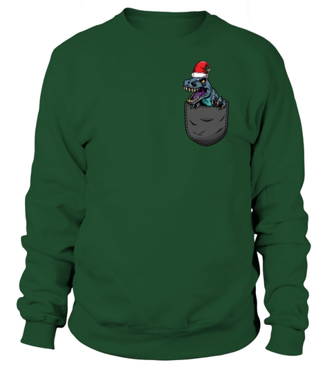 Dinosaur Pocket Christmas Funny Pocket Animal Gift Women's Sweatshirt