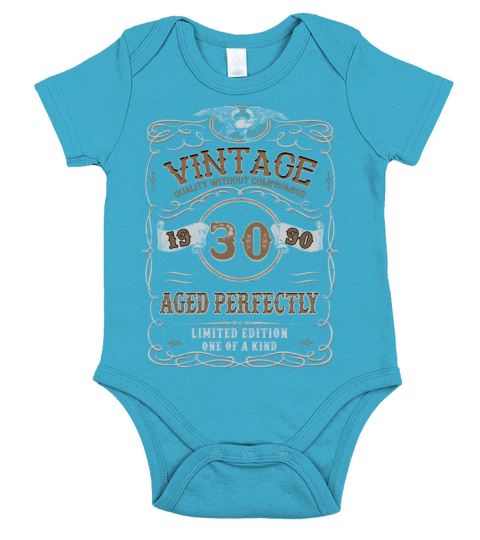 30th Birthday Gift Vintage 1990 Aged Perfectly Short Sleeve Baby One-Piece