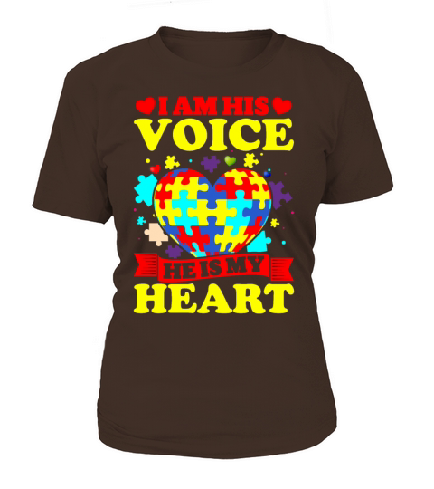 I Am His Voice He Is My Heart Autism Awareness Son Women's T-Shirt