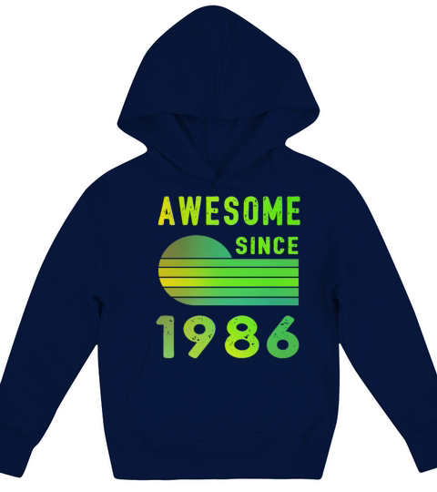 1986 Birthday Retro Vintage Gift Kids Hoodie