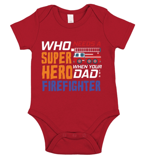 My Dad Is A Firefighter Short Sleeve Baby One-Piece